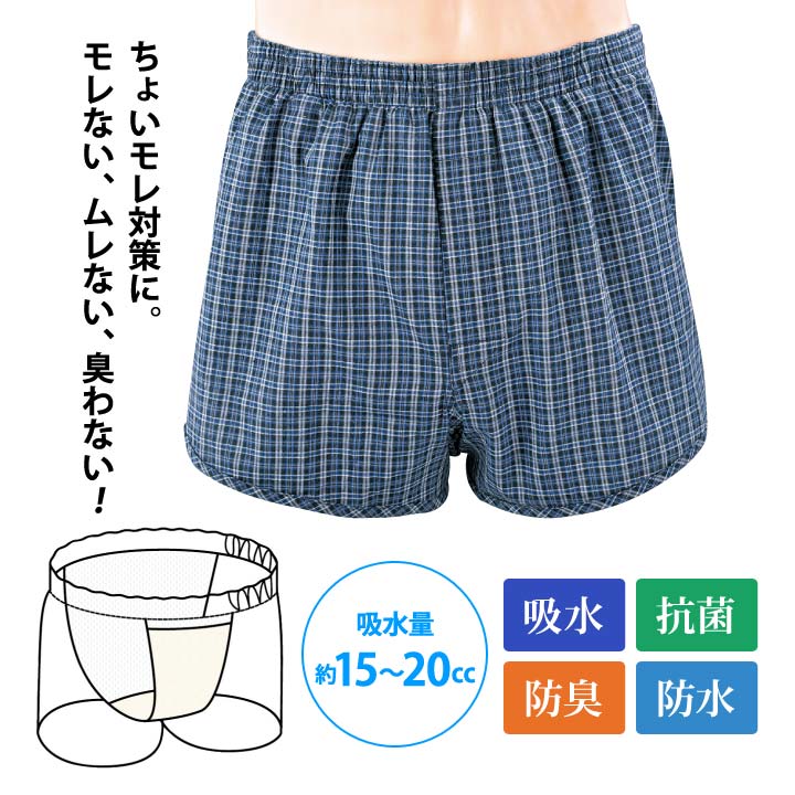 快適安心トランクス 2色組 失禁パンツ 尿漏れ...の紹介画像3