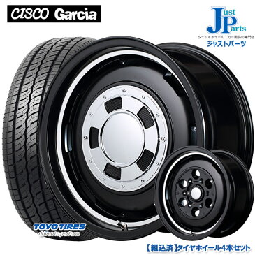 送料無料215/65R16 109/107Rトーヨー TOYO H20 ホワイトレター新品 サマータイヤ ホイール4本セットガルシアシスコ Garcia CISCO16インチ 6.5J +38 6H139.7セミグロスブラックリムヴァーレイポリッシュ