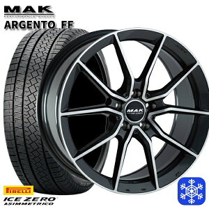 【取付対象】235/55R18 ベンツ GLA H247 GLB X247用 2022年製 ケンダ アイステックネオ KR36 MAK ARGENTO ガンメタリックミラー 18インチ 7.5J 5H112 +49 スタッドレスタイヤホイール4本セット 送料無料