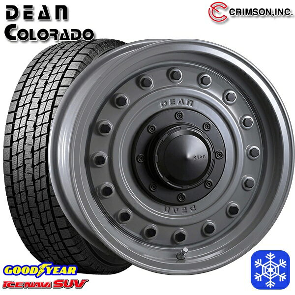 265/65R17 ハイラックス プラド 2023〜2024年製 グッドイヤー アイスナビSUV クリムソン ディーンコロラド SG 17インチ 8.0J 6H139.7 送料無料 冬タイヤホイール4本セット