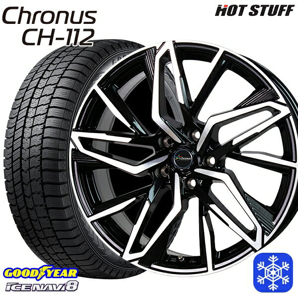 【取付対象】185/65R15 アリオン プリウス（20/30） 2022〜2023年製 グッドイヤー アイスナビ8 HotStuff クロノス CH112 15インチ 6.0J 5穴 100 スタッドレスタイヤホイール4本セット 送料無料