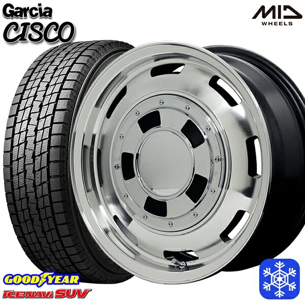 265/65R17 ハイラックス プラド 2023〜2024年製 グッドイヤー アイスナビSUV MID ガルシアシスコ メタリックグレー 17インチ 8.0J 6H139.7 送料無料 冬タイヤホイール4本セット