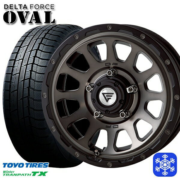 215/70R16 100Q ジムニーシエラ 2024〜2025年製 トーヨー ウィンタートランパス TX デルタフォースオーバル マットスモークポリッシュ 16インチ 6.0J 5H139.7 送料無料 冬タイヤホイール4本セット