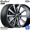 【取付対象】195/65R15 ノア ヴォクシー 2022〜2023年製 グッドイヤー アイスナビ8 MID ユーロスピード G10 メタリックグレー 15インチ 6.0J 5穴 114.3 スタッドレスタイヤホイール4本セット 送料無料