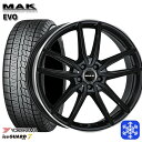 【取付対象】205/55R17 ベンツ Aクラス W177用 2021〜2022年製 ヨコハマ アイスガード IG70 MAK EVO グロスブラックミラーリング 17インチ 7.5J 5H112 +48 スタッドレスタイヤホイール4本セット 送料無料