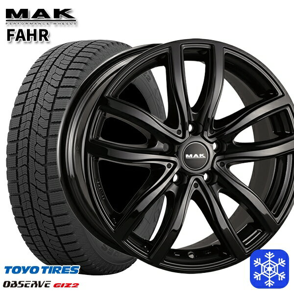 225/50R17 BMW G42 G20/G21 G22/G23用 2022〜2023年製 トーヨー オブザーブ ギズ2 MAK FAHR グロスブラック 17インチ 7.5J 5H112 +30 送料無料 冬タイヤホイール4本セット