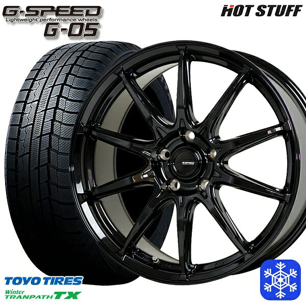 [クーポン対象商品]215/65R16 98Q アルファード ヴェルファイア 2023〜2024年製 トーヨー ウィンター トランパス TX HotStuff ジースピード G-05 メタリックブラック 16インチ 6.5J 5H114.3