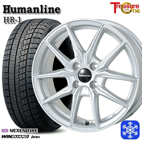 155/65R14 N-BOX タント 2023〜2025年製 ネクセン ウィンガードアイス2 トレジャーワン ヒューマンライン HR1 SI 14インチ 4.5J 4H100 送料無料 冬タイヤホイール4本セット