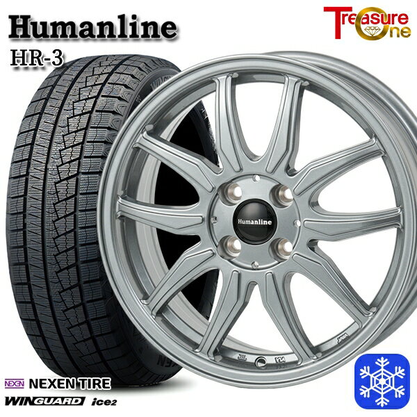 165/55R14 モコ ルークス 2025年製 ネクセン ウィンガードアイス2 トレジャーワン ヒューマンライン HR3 DS 14インチ 4.5J 4H100 送料無料 冬タイヤホイール4本セット