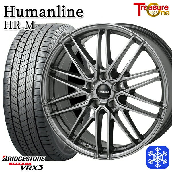 225/55R19 ハリアー CX5 CX8 2024〜2025年製 ブリヂストン ブリザック VRX3 トレジャーワン ヒューマンライン HRM GM 19インチ 7.0J 5H114.3 送料無料 冬タイヤホイール4本セット