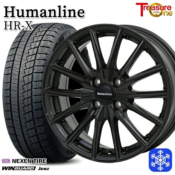 155/65R13 モコ ルークス 2025年製 ネクセン ウィンガードアイス2 トレジャーワン ヒューマンライン HRX TB 13インチ 4.0J 4H100 送料無料 冬タイヤホイール4本セット