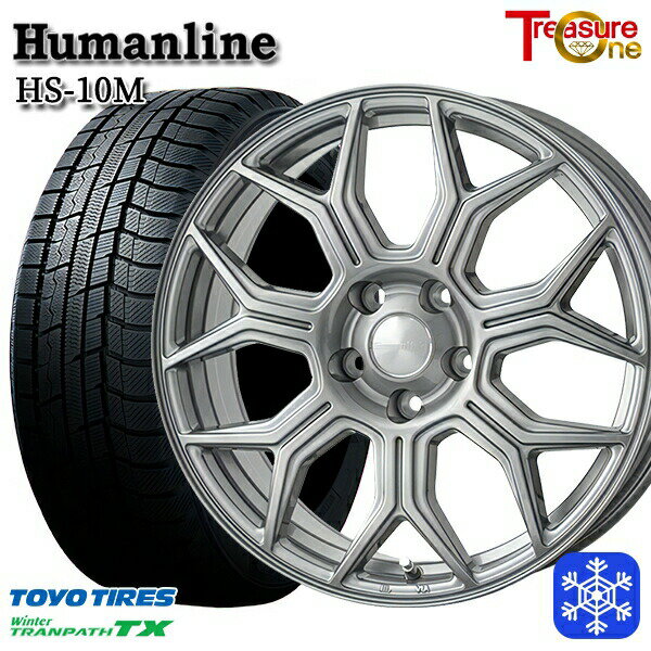 【取付対象】215/70R16 100Q デリカD5 2022〜2023年製 トーヨー ウィンタートランパス TX トレジャーワン ヒューマンライン HS-10M ダークグレー 16インチ 6.5J 5穴 114.3 114.3 スタッドレスタイヤホイール4本セット 送料無料