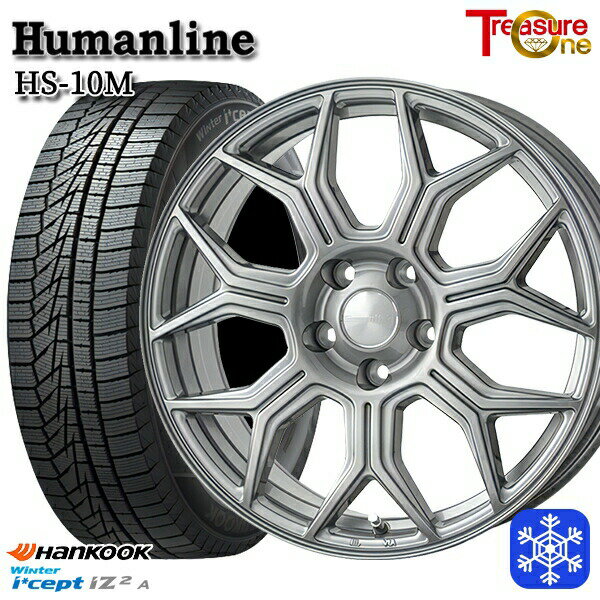 【取付対象】195/65R15 30/50プリウス インプレッサ 2022年製 HANKOOK ハンコック W626 トレジャーワン ヒューマンライン HS-10M ダークグレー 15インチ 6.0J 5穴 100 スタッドレスタイヤホイール4本セット 送料無料