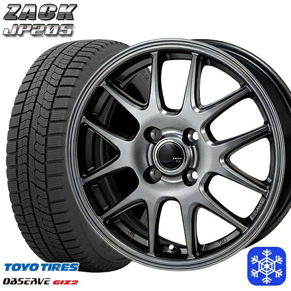【クーポン対象商品】175/65R14 ヴィッツ デミオ 2023〜2024年製 トーヨー オブザーブ ギズ2 MONZA ZACK ザック JP205 ブラックシルバー 14インチ 5.5J 4H100