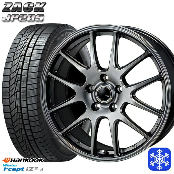 【取付対象】195/65R15 30/50プリウス インプレッサ 2022年製 HANKOOK ハンコック W626 MONZA ZACK ザック JP205 ブラックシルバー 15インチ 6.0J 5穴 100 スタッドレスタイヤホイール4本セット 送料無料