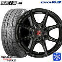 【取付対象】175/65R14 ヴィッツ デミオ 2021〜2022年製 ブリヂストン ブリザック VRX2 KYOHO ザイン SEINEK [フローフォーミング製法] ブラック 14インチ 5.5J 4穴 100 スタッドレスタイヤホイール4本セット 送料無料