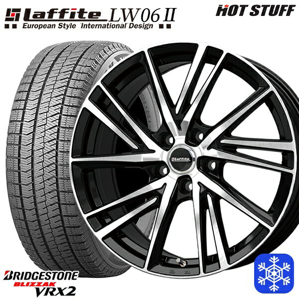 235/50R18 アルファード ヴァルファイア 2023〜2024年製 ブリヂストン ブリザック VRX2 HotStuff ラフィット LW06-2 BK/P 18インチ 7.0J 5H114.3 送料無料 冬タイヤホイール4本セット