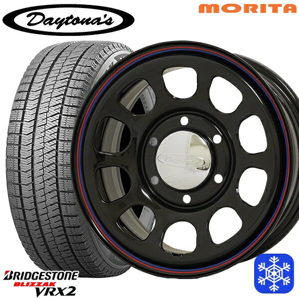 [クーポン対象商品]215/65R16 98Q ハイエース ※車検非対応 2023〜2024年製 ブリヂストン ブリザック VRX2 MRT DAYTONA'S G2 デイトナズ ブラック 16インチ 6.5J 6H139.7+33/+45