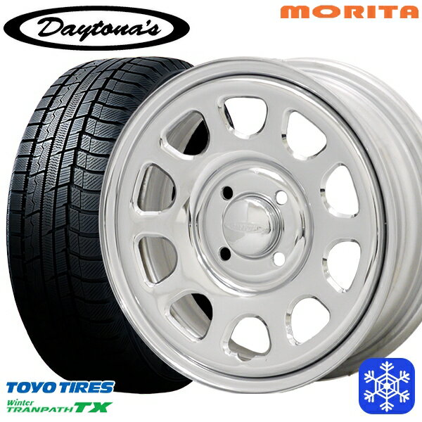 165/65R14 ハスラー ソリオ 2023〜2024年製 トーヨー ウィンター トランパス TX MRT DAYTONA'S G2 デイトナズ クローム 14インチ 5.0J 4H100+42 送料無料 冬タイヤホイール4本セット