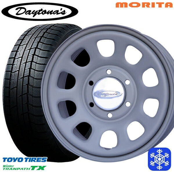 215/65R16 98Q ハイエース ※車検非対応 2024〜2025年製 トーヨー ウィンター トランパス TX MRT DAYTONA'S G2 デイトナズ マットグレー 16インチ 6.5J 6H139.7+33/+45 送料無料 冬タイヤホイール4本セット