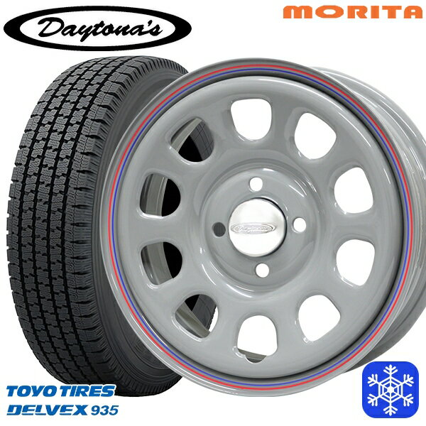 155/80R14 プロボックス サクシード 2021〜2022年製 トーヨー デルベックス 935 MRT DAYTONA'S デイトナズ グレー 14インチ 6.0J 4H100+30 送料無料 冬タイヤホイール4本セット