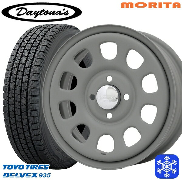 155/80R14 プロボックス サクシード 2021〜2022年製 トーヨー デルベックス 935 MRT DAYTONA'S デイトナズ マットグレー 14インチ 6.0J 4H100+30 送料無料 冬タイヤホイール4本セット