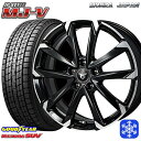 【取付対象】225/70R16 デリカD5 2022〜2023年製 グッドイヤー アイスナビSUV MONZA JPスタイル MJ-V ブラックメタリック/ポリッシュ 16インチ 6.5J 5穴 114.3 スタッドレスタイヤホイール4本セット 送料無料