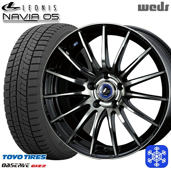 【取付対象】215/60R16 ヤリスクロス ヴェゼル 2023〜2024年製 トーヨー オブザーブ ギズ2 Wedd ウェッズ レオニス ナヴィア05 BPB 16インチ 6.5J 5H114.3 スタッドレスタイヤホイール4本セット