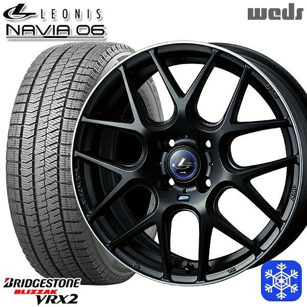 【取付対象】165/60R15 ハスラー ソリオ 2020〜2021年製 ブリヂストン ブリザック VRX2 Weds ウェッズ レオニス ナヴィア06 MBP 15インチ 4.5J 4穴 100 スタッドレスタイヤホイール4本セット 送料無料