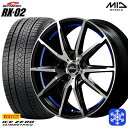 【取付対象】215/45R17 ノア ヴォクシー 2022〜2023年製 ピレリ アイスゼロアシンメトリコ MID シュナイダー RX-02 BLUE 17インチ 7.0J 5穴 114.3 スタッドレスタイヤホイール4本セット 送料無料