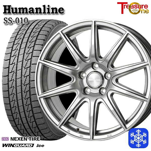 215/65R16 98Q インプレッサXV フォレスターSH系 2024〜2025年製 ネクセン ウィンガードアイス トレジャーワン ヒューマンライン SS010 DG 16インチ 6.5J 5H100 送料無料 冬タイヤホイール4本セット