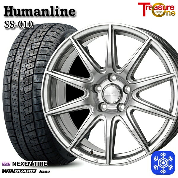 215/60R16 フォレスター レガシィ 2025年製 ネクセン ウィンガードアイス2 トレジャーワン ヒューマンライン SS010 DG 16インチ 6.5J 5H100 送料無料 冬タイヤホイール4本セット