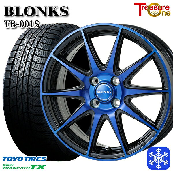 [クーポン対象商品]185/65R15 アクア ノート フィット 2024〜2025年製 トーヨー ウィンター トランパス TX レジャーワン ブロンクス TB001S BP/ブルークリア 15インチ 5.5J 4H100