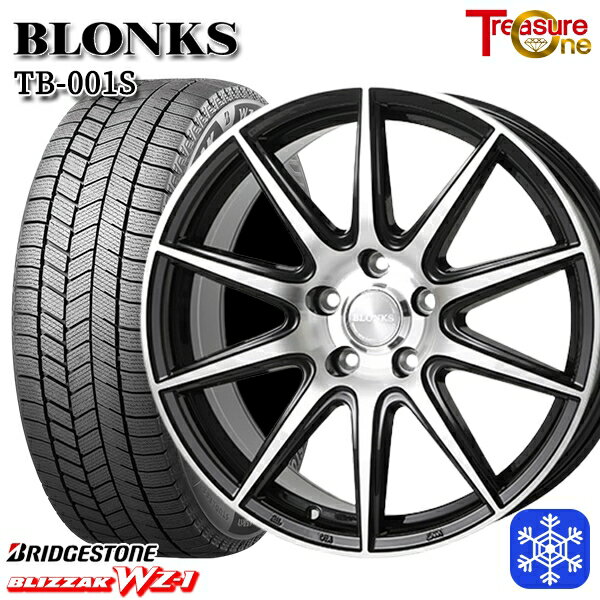 205/55R16 カローラ インプレッサ 2025年製 ブリヂストン ブリザック WZ1 トレジャーワン ブロンクス TB001S BP 16インチ 6.5J 5H100 送料無料 冬タイヤホイール4本セット