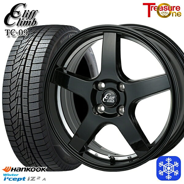 [クーポン対象商品]165/55R15 N-BOX タント 2025年製 HANKOOK ハンコック W626 トレジャーワン クリフクライム TC09 BK 15インチ 4.5J 4H100