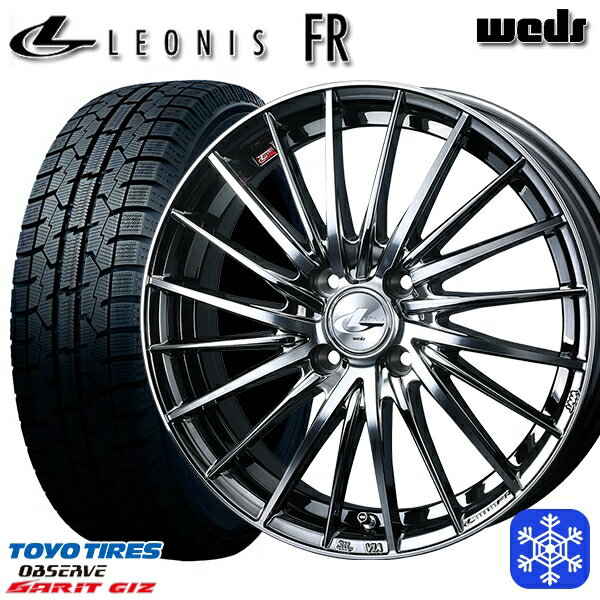【取付対象】185/55R15 ノート マーチ デミオ 2022年製 トーヨー ガリット ギズ Weds ウェッズ レオニス FR BMCMC 15インチ 5.5J 4H100 スタッドレスタイヤホイール4本セット