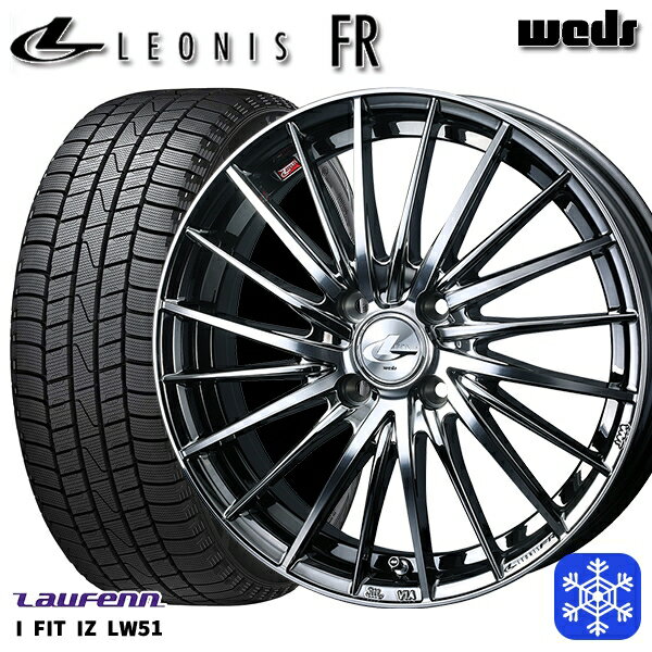 【取付対象】185/55R15 ノート マーチ デミオ 2022年製 ラウフェン LW51 Weds ウェッズ レオニス FR BMCMC 15インチ 5.5J 4H100 スタッドレスタイヤホイール4本セット