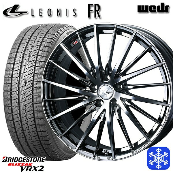 【取付対象】205/55R16 アクセラ リーフ 2023年製 ブリヂストン VRX2 Weds ウェッズ レオニス FR BMCMC 16インチ 6.5J 5H114.3 スタッドレスタイヤホイール4本セット