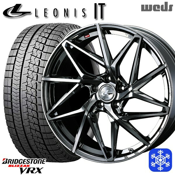 【取付対象】235/50R18 アルファード ヴァルファイア 2021年製 ブリヂストン ブリザック VRX ■並行輸入品 Weds ウェッズ レオニス IT BMCMC 18インチ 7.0J 5H114.3 スタッドレスタイヤホイール4本セット