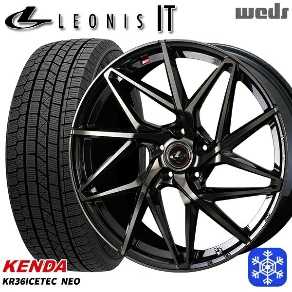 205/65R15 ステップワゴン オデッセイ 2021〜2022年製 ケンダ アイステックネオ KR36 Weds ウェッズ レオニス IT PBMC/TI 15インチ 6.0J 5H114.3 送料無料 冬タイヤホイール4本セット