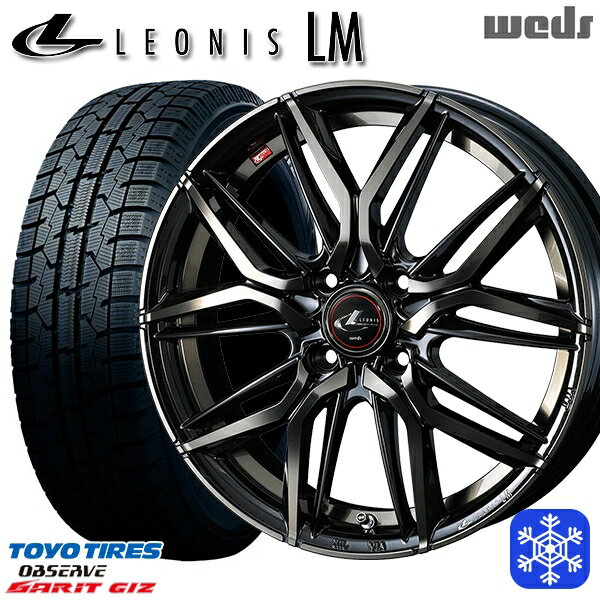 【取付対象】165/55R14 モコ ルークス 2022年製 トーヨー ガリット ギズ Weds ウェッズ レオニス LM PBMC/TI 14インチ 4.5J 4穴 100 スタッドレスタイヤホイール4本セット 送料無料