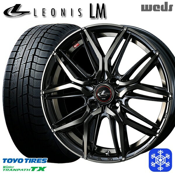 185/65R15 アクア ノート フィット 2023〜2024年製 トーヨー ウィンター トランパス TX Weds ウェッズ レオニス LM PBMC/TI 15インチ 5.5J 4H100 送料無料 冬タイヤホイール4本セット
