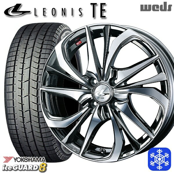 195/45R17 アクア ヴィッツ 2025年製 ヨコハマ アイスガード8 IG80 Weds ウェッズ レオニス TE BMCMC 17インチ 6.5J 4H100 送料無料 冬タイヤホイール4本セット