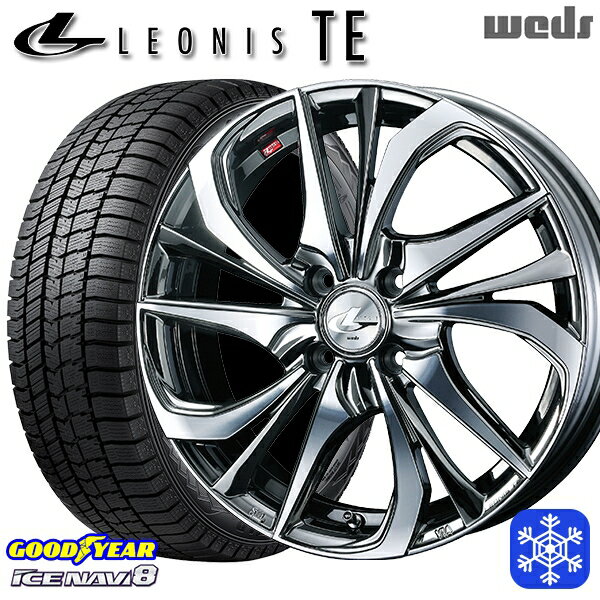【取付対象】165/55R15 N-BOX タント 2023〜2024年製 グッドイヤー アイスナビ8 Weds ウェッズ レオニス TE BMCMC 15インチ 4.5J 4H100 スタッドレスタイヤホイール4本セット