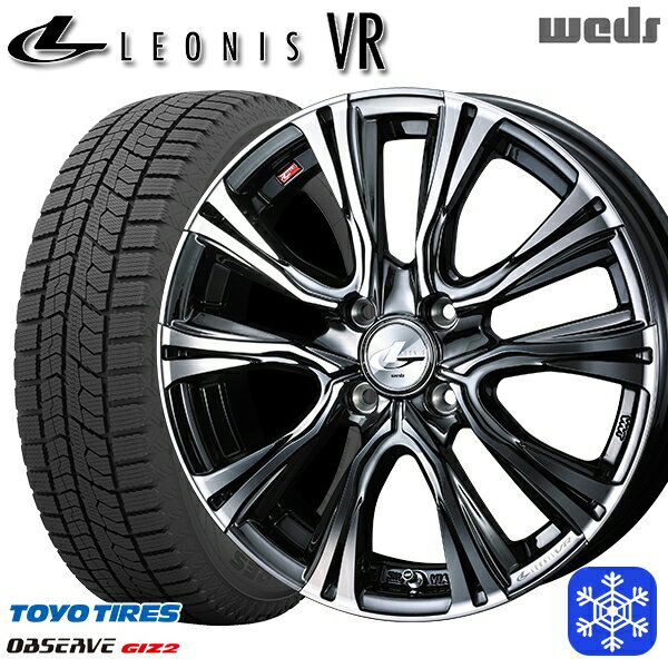 195/55R16 カローラ フィット 2023〜2024年製 トーヨー オブザーブ ギズ2 Weds ウェッズ レオニス VR BMCMC 16インチ 6.0J 4H100 送料無料 冬タイヤホイール4本セット