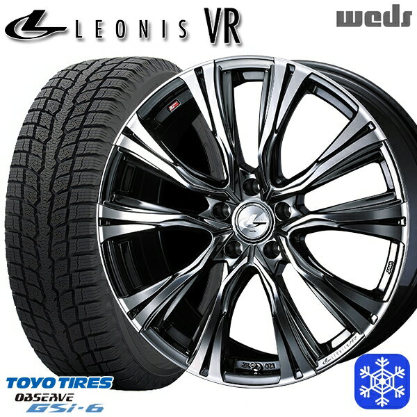 【取付対象】225/55R18 デリカD5 エクストレイル 2022〜2023年製 トーヨー オブザーブ GSi-6 Weds ウェッズ レオニス VR BMCMC 18インチ 7.0J 5穴 114.3 スタッドレスタイヤホイール4本セット 送料無料