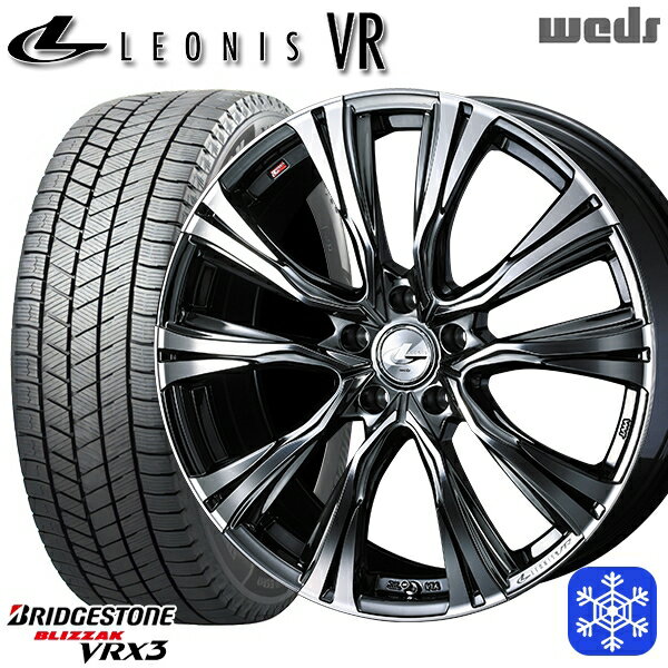 【取付対象】235/55R19 レクサスRX 2022〜2023年製 ブリヂストン ブリザック VRX3 Weds ウェッズ レオニス VR BMCMC 19インチ 8.0J 5穴 114.3 スタッドレスタイヤホイール4本セット 送料無料