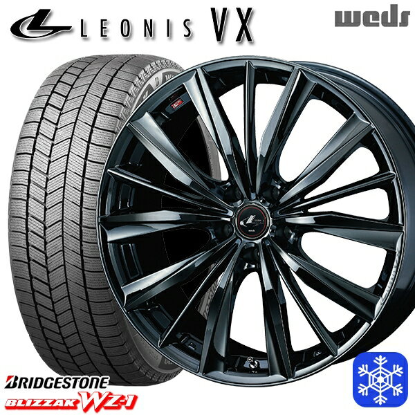 225/60R17 アルファード ヴェルファイア 2025年製 ブリヂストン ブリザック WZ1 Weds ウェッズ レオニス VX BMC1 17インチ 7.0J 5H114.3 送料無料 冬タイヤホイール4本セット