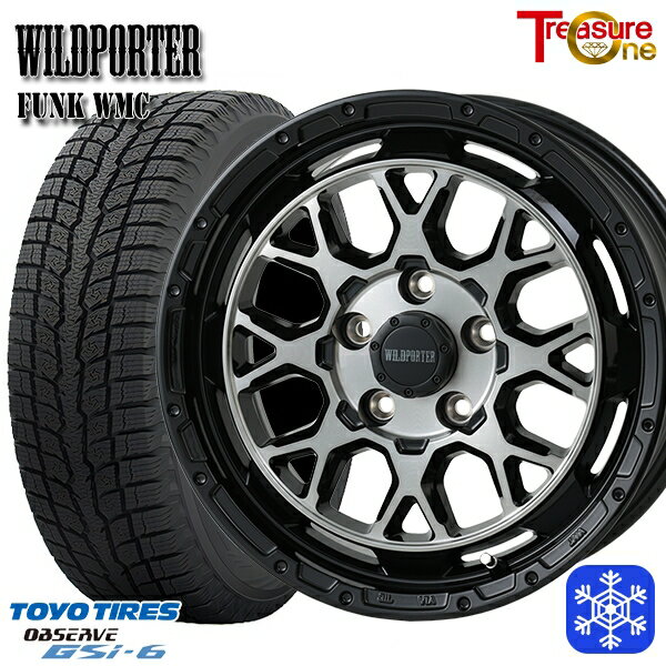 【取付対象】215/70R16 100Q デリカD5 2022〜2023年製 トーヨー オブザーブ GSi-6 トレジャーワン ワイルドポーター ファンク WMC BP/BC 16インチ 7.0J 5H114.3 114.3 スタッドレスタイヤホイール4本セット