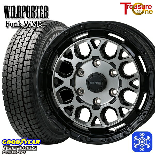 195/80R15 107/105L 2024〜2025年製 グッドイヤー アイスナビカーゴ トレジャーワン ワイルドポーター ファンク WMC BP/BC 15インチ 6.0J 6H139.7 ハイエース専用 送料無料 冬タイヤホイール4本セット